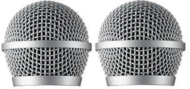 2 Pack Replacement Microphone Grill Mesh,Microphone Ball Head Grille for Shure PG58,PGA58,PGA48