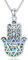 Hamsa Hand Halskette 925 Sterling Silber Abalone Schale Hebräisch Chai Anhänger Halsketten jüdische Schmuck Geschenke für Damen Ladies Männer
