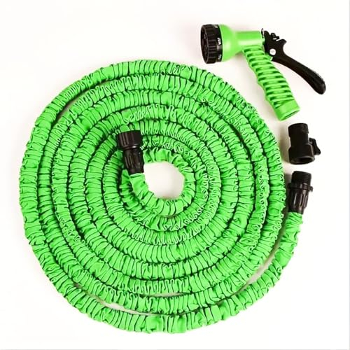 Manguera de Jardín Extensible hasta 15 metros Pistola de riego 7 modos Flexible y Resistente Sin Enredos Manguera Ideal para Jardin, Hogar,Piscina y Lavado de Coches