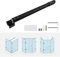Tsnamay Barre de support en verre pour porte de douche de 30 cm à 50 cm, bras de support mural en acier inoxydable 201 pour douche fixe sans cadre, panneau de verre de 8 à 12 mm, noir