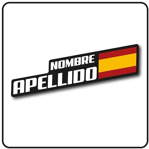 Rotuprinting | Pegatinas Personalizadas para Bicicletas, Cascos, Motos, Maletas – Elige tu Bandera y Personaliza con Nombre y Apellido – Resistentes e Impermeables