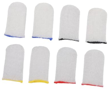 Mikinona Schweißresistente Fingerhüllen Rutschfester Fingerschutz aus Faser 4 Paar Tragbar und Bequem Zufällige Farbe für Erwachsene Beim Spielen