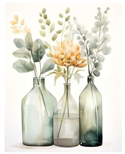 Blume Diamond Painting Erwachsene Vasenblumen Diamant Painting Bilder Full DIY Diamant Kunst Malerei Stickerei Set Home Wand Dekor Geschenk 30x40cm