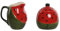 Home ESPRIT Lechera y azucarero Rojo Verde Gres 11,5 x 9 x 11 cm 2 Piezas