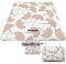 Xiputvl 3D-Eindruck Ginkgo Pflanze Picknickdecke Strandmatte Outdoor Decke Wasserdicht, Faltbar wasserdichte Decke Für Trocken Strand, BBQ, Picknick, Wandern 148x148cm
