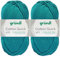 2x50 Gramm Gründl Cotton Quick Häkelgarn aus 100% Baumwolle 090 Smaragd