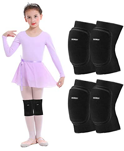 EULANT 2 Pares Rodilleras de Voleibol, Elásticas Rodillera para Danza, Balonmano, Scooter, Gimnasia, Fútbol, Lucha en Línea, Bicicleta de Montaña, Coderas para Niños y Adultos