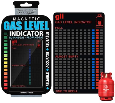 Gas Bottle Level Indicator 2Pcs,Gas Level Indicator for Gas Bottles,Gas Cylinder Tool,Black Gas Tank Level Indicator,for Butane,Propane,Liquefied Petroleum Gas Fuel Tanks
