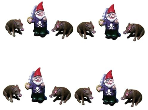 SUPVOX 4sets Garden Gnome Statue Resin Adorable Gnome Decor for Garden Ornament
