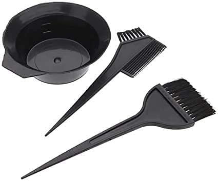 3Pcs Hair Dye Set Colouring Tint Tool Brush Kit And Bleach Mixing Bowl Set Double Sided Coloring Comb And Hair Dyeing Applicator Styling Tools Durable Kit Durable processing