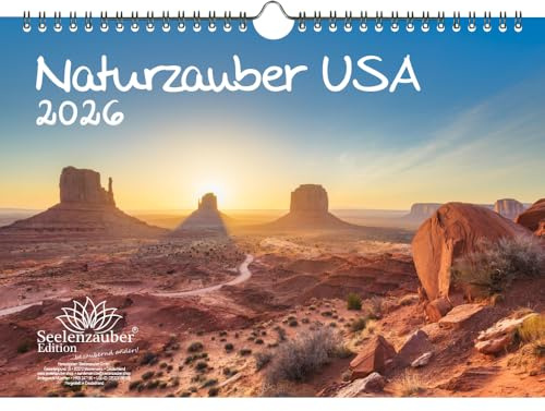 Naturzauber USA DIN A4 Kalender für 2026 Amerika Natur Reise Land Urlaub - Seelenzauber