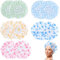 BOHUIZ Lot de 10 bonnets de douche imperméables en plastique réutilisables avec bande élastique pour femme et homme pour douche, spa, salon