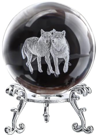 Blmirror 3D Engraved Starry Crystal Decorative Ball Figurine 60mm Glass Sphere Paperweight with Stand Art Decor Crafts A Easy Install