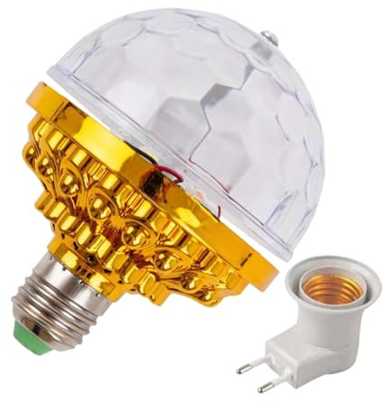 Rotierende Discokugel Lampe,LED Beleuchtung Mit Langer Lebensdauer, Sicher Und Kontinuierlich - Farbenfrohe Disco Kugel Lampe - für Hausbar und Weihnachten und Feiertage Nächte Kinder Juge