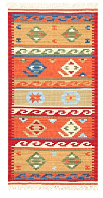 Kilim Carpets by Jalal Teppich In Kilim Fine rot/Mehrfarbig 70 x 140 cm