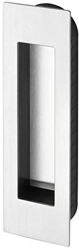 Marchesi Schiebetürmuschel eckig 155 x 45 x 2 mm Edelstahl matt Einlassmaß 150 x 40 x 19 mm