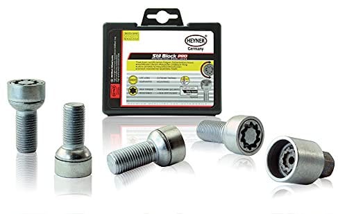 Fits Seat Leon Models Heyner Germany Stil Block PRO Locking Wheel Nuts M14x1.5 Set 4 Locks Thatcham Quality Assured Bolts 085/5