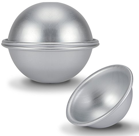 Fdit 4 Stücke 9cm Halbkugel Kuchenform Aluminium Hemisphäre Kuchen Pfanne Bikini Kuchen Nachtisch Pudding Backform