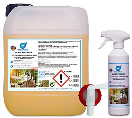 KaiserRein Harz-Entferner/Baumharz-Entferner SET 0,5 L Sprühflasche Leer, 5 L Kanister & Auslaufhahn