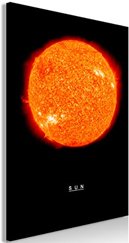 decomonkey Bilder Planeten 80x120 cm 1 Teilig Leinwandbilder Bild auf Leinwand Vlies Wandbild Kunstdruck Wanddeko Wand Wohnzimmer Wanddekoration Deko Sun Sonne
