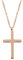 Happiness Boutique Damen Kette mit Kreuz Anhänger in Rosegold | Filligrane Halskette Edelstahlschmuck