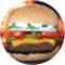 Slipmat Slip Mat Scratch Pad Felt for any 12 LP DJ Vinyl Turntable Record Player Custom Graphical - Burger 1