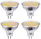 GVOREE 4 Pack MR16 LED Light Bulbs,5W (Equivalent to 40W),GU5.3 3000K Warm White,12-Volt,450Lumen,120°Beam Angle, LED Spotlight AC/DC Non-dimmable
