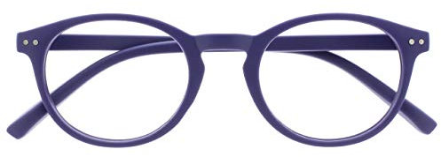 OPULIZE Zen Lesebrille Kleine Runde Rahmen Federscharniere Kratzfest Lila Herren Damen R24-5 +2.50