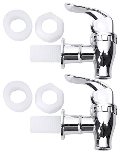 iiniim 2Pcs Robinet Distributeur de Tonneau Baril de Vin Robinet en Acier Inoxydable Robinet de Rechange Boissons Bouteilles Canette de Bière Coca Cafetière Café Seau à Lait Argenté B 17mm