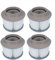 YanBan 4er-Pack Ersatzfilter für MSPA FD2089, Filterkartuschenpumpe passend für MSPA alle aktuellen Whirlpools