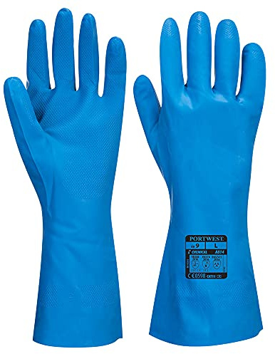 Portwest Guante De Nitrilo Aprobado Para Alimentación, Tamaño: XS, Color: Azul, A814BLUXS