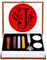 Buchstaben-Wachs-Siegel-Stempel-Set, ANBOSE Alphabet Wachs-Siegel-Stempel-Kit einschließlich 1Pcs Holzgriff Kupfer-Siegel, 3Pcs Wachs-Siegel-Sticks, 1Pcs Schmelzlöffel und 2Pcs weiße Kerzen（J)