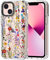 MOSNOVO Case for iPhone 13, [Buffertech 6.6ft Military-Grade Drop Protection] [Anti Peel Off Tech] Clear TPU Bumper Phone Case Cover Design - Wildflower Meadow