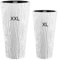 Vaso da fiori rotondo, sottile, effetto 3D, con inserto rimovibile, misura XXL, colore bianco, set da 2, XXL + XL