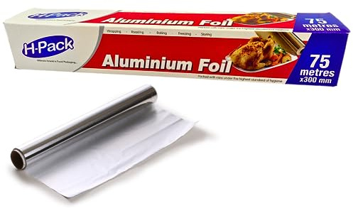 H-Pack Aluminium Foil 75 Metres x 300mm for Catering and Home