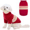 Queenmore Warmer Hundepullover Mittelgroße Hunde Dackel Hundepulli Strick Hunde Pullover Strickmantel Für Kleine Hunde Hundepullover Fleece Für Französische Bulldogge Katzenpullover, Rot, L