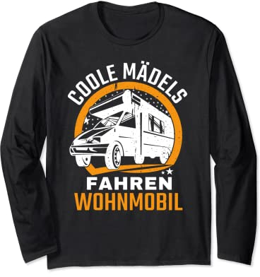 Camperin Shirt Frauen campen Geschenk Wohnmobil Sprüche deko Langarmshirt