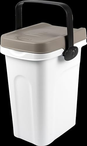 Kerbl Petfood Container (fest verschließbar, für ca. 2,5 kg Trockenfutter, Farbe grau/weiß, luftdichte Aufbewahrung, Futter, Aufbewahrung) 80547