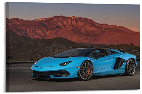 JUNNA Super-Auto-Poster für Lamborghini Aventador SVJ Sportauto, dekoratives Gemälde, Leinwand, Wand- und Kunstbild, Familien-Schlafzimmer, Dekoration, 40 x 60 cm
