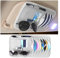 JNNJ Tasche Sun Visor Organizer Leder, Auto-Visier CD-Hülle, Auto Zubehör Aufbewahrungstasche für CD Karten Sonnenbrillen, Multifunktionales Visier-Zubehör(Grau)