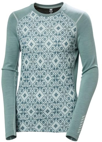 Helly Hansen Women’s LIFA® Merino Midweight Graphic Long-Sleeve Crew Base Layer