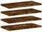 vidaXL Étagères Murales 4 pcs, Tablettes Suspendues avec Rangement, Étagères à Livres Flottantes, Décorations de Salon, Chêne Fumé Bois d'Ingénierie