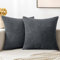 MIULEE 2er Set Kissenbezug 50x50cm Dunkelgrau Kissenhülle Kissenbezüge Sofakissen Dekokissen Boho Couchkissen Kord Dekorative Zierkissenbezug für Sofa