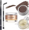 UCANBE Gel à Sourcils Waterproof + Cire Sourcils Stylisante with 2 Adjustable Twin Brushes, Long Lasting (01 Marron Gel à Sourcils)