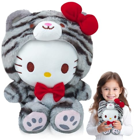 JIASHA Hellokiitty Plüschtiere,20cm Hello Kitty Plüschtier Kuscheltier, Hello Kitty Plush, Flauschiges Niedliches Kuscheltiere Plüsch Doll, Kinderspielzeug Plüschtiere für Mädchen Geburtstage Geschenk