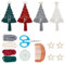 FREEBLOSS 4 Set Weihnachtsbaum Makramee DIY Set, Weihnachtsbaum Hängeornamente, Wandbehang, Wandteppich Für Den Urlaub, Makramee Quasten, Wandbehang, Makramee Set Für Anfänger