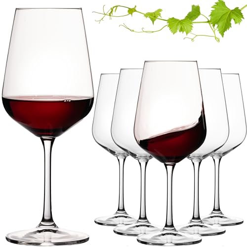 IMPERIAL Bordeauxgläser 450ml Set 6-Teilig 'Barcelona' Rotweingläser aus Crystalline Glas Weinglas Spülmaschinenfest