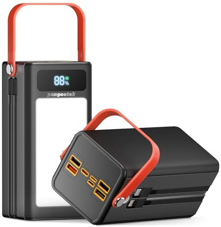 Portable Power Bank Station 99Wh Outdoor Generator LCD Display Backup Phone Battery Pack Portable PD Fast Charger for Laptop Cellphone Travel Camping Home Use with Full Flashlight