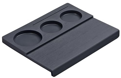 Normcore Espresso Tamping Station V3, Tamping Mat with Corner Edge, Silicone Coffee Tamper Mat, Coffee Tamper Holder Pad for Baristas, Food Safe Silicone Rubber, Dark Gray