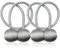YunSchauen Vorhang Raffhalter Magnetische Verstärkung 2 Stück,Gardinenhalter Wand,Vorhang Halter,Gardinen Klammern Halterung,Vorhanghalter Landhaus Curtain Holder Silber